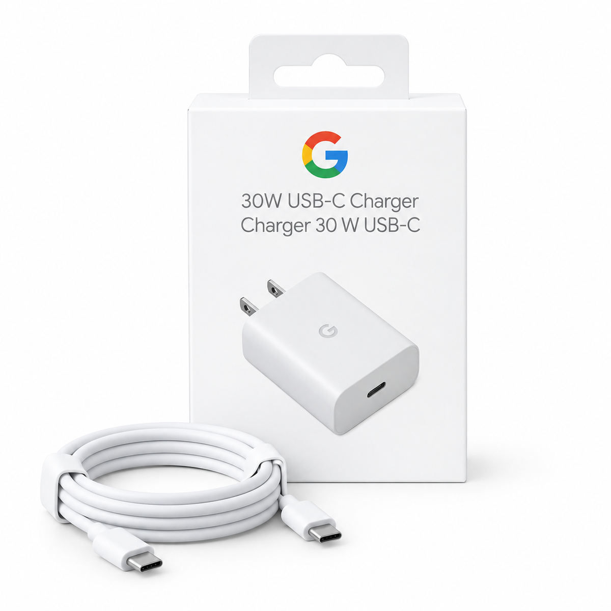 Google 30W USB-C Fast Charger with Free Data Cable – High-Speed Wall Adapter for Pixel, Android & USB-C Devices